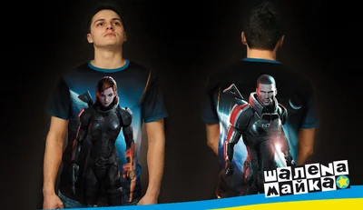 Футболки с полной запечаткой: mass effect